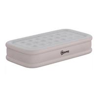 Outsunny Matelas Gonflable, Pompe Électrique Intégrée, Surface Floqué , Imperméable 5000 mm, Sac Transport, 190x97x39cm, Kaki