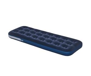 Outsunny Matelas Gonflable Simple lit pneumatique Portable avec Pompe à Main intégrée, Surface floquée, pour Camping, Voyage - 191 x 73 x 22 cm, Bleu