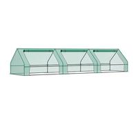 Outsunny Mini Serre Anti-UV 400x100x80cm Vert