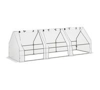 Outsunny - Mini serre de jardin - PE - 270x90x90cm - Blanc