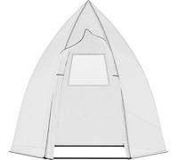 Outsunny Mini serre d'hivernage avec porte roulante blanche 160x140x180cm