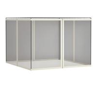 Outsunny Moustiquaires pour tonnelle Barnum pavillon de Jardin 3 x 4 m - Lot de 4 moustiquaires zippées + Crochets d'attaches - Polyester Nylon