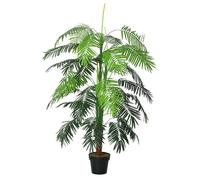 Outsunny Palmier Artificiel Hauteur 1,7 m Arbre Artificiel Tronc Branches Lichen Grandes Feuilles Grand réalisme Pot Inclus