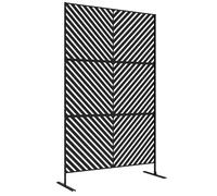 Outsunny Panneau Brise Vue Décoratif Extérieur 122x45x198 cm Noir