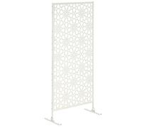 Outsunny Panneau Brise Vue Décoratif Extérieur 92 x 45 x 198 cm Blanc