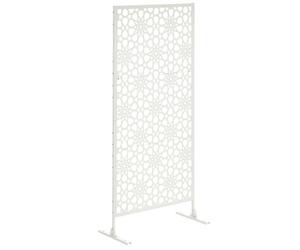 Outsunny Panneau Brise Vue Décoratif Extérieur 92 x 45 x 198 cm Blanc