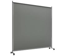 Outsunny Panneau Brise-Vue Extérieur sur roulettes 183x30x181 cm Gris