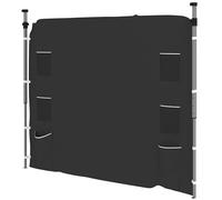 Outsunny Panneau latéral de tonnelle, panneau latéral d'auvent avec 4 sacs en maille et 2 poches de rangement pour tonnelles escamotables à pieds droits de 3 x 3 m, 1 paroi latérale uniquement, noir