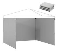 Outsunny Panneaux latéraux 3 pièces pour Gazebo 3x3 m Gris Clair
