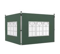 Outsunny Panneaux latéraux avec fenêtre pour tonnelle pop-up 3 x 3 m, vert