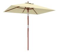 Outsunny Parapluie de Jardin Inclinable 2x1,5m pour Balcon, Beige