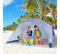 Parasol abri solaire contemporain protection UPF 50+ sac transport fourni bleu marine Bleu