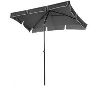 Outsunny Parasol rectangulaire inclinable alu acier polyester haute densité diamètre 2 m gris