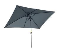 Outsunny - Parasol - Aluminium - 294x198x255cm - Gris foncé