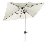 Outsunny Parasol de Jardin Droit Rectangulaire Inclinable 2x3m Beige