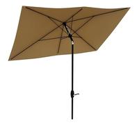 Outsunny Parasol de Jardin Droit Rectangulaire Inclinable 2x3m Marron