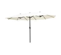 Outsunny Parasol de Jardin Exterieur Double 4,6L x 2,7l x 2,4H m Crème