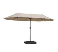 Outsunny Parasol de jardin exterieur Double 4,6L x 2,7l x 2,4H m Kaki