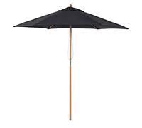 Outsunny Parasol de jardin extérieur parasol droit double toit Hexagonal Grande Taille de Jardin Ø 2,5 x 2,3H m Bois de Bambou Noir