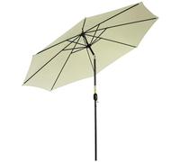 Outsunny Parasol de jardin extérieur Parasol droit inclinable Ø 3 m en Polyester 180g/m² manivelle inclinable Beige