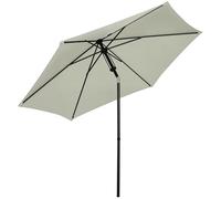 Outsunny Parasol inclinable octogonal à poussée manuelle Ø 2,65 m polyester 180 g/m² gris clair
