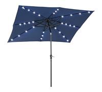 Parasol lumineux LED rectangulaire inclinable dim. 2,68L x 2,05l x 2,48H m