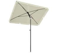 Outsunny Parasol rectangulaire inclinable Alu, acier, polyester haute densité 2 m beige clair