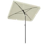 Outsunny Parasol rectangulaire inclinable Alu, acier, polyester haute densité 2 m beige clair