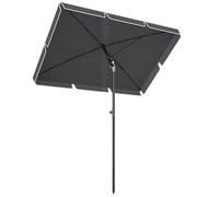 Outsunny Parasol de Jardin Rectangulaire Inclinable 2 x 1,3 m Gris
