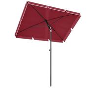 Outsunny Parasol en aluminium 198 x 130 x 245 cm Rouge