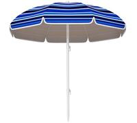 Outsunny Parasol de plage Ø 1,8 m, grand parasol inclinable, pliable, avec protection solaire UPF50+, légère sac de transport inclus, multicolore