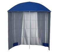 Outsunny Parasol de plage Ø 2,2 x 2,2 cm protection UV sac transport, sardines et lestage intégrés bleu