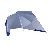 Outsunny Parasol de Plage Parasol Abri Solaire Contemporain Bleu Marine