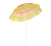 Outsunny Parasol de plage parasol inclinable rond Ø 160 cm Design Hawai angle d'inclinaison et hauteur réglables tissu polyester haute densité multicolore