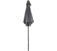 Outsunny Parasol de terrasse extérieur avec toit ventilé mât démontable en aluminium pour jardin patio Gris foncé