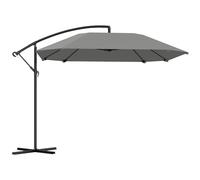 Outsunny Parasol Déporté Inclinable Base 304 x 260 x 245 cm Gris Foncé