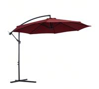 Outsunny Parasol déporté octogonal inclinable manivelle avec pied en acier Ø 3 x 2,5H m gris Description:Cet élégant parasol déporté est idéal pour profiter entre amis ou en famille de votre extérieur