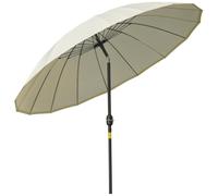 Outsunny Parasol inclinable manivelle mât métal/fibre polyester 250x250x240 cm Beige