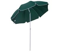Outsunny Parasol inclinable parasol de plage octogonal de jardin Ø 2 m métal polyester sac de transport inclus vert