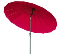 Outsunny Parasol inclinable rond avec manivelle métal fibre de verre Ø 2,55 m polyester haute densité rouge vineux