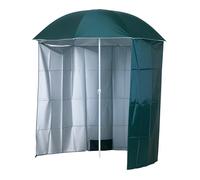 Outsunny Parasol de Plage Anti-UV Vert Ø2,2 m x 2,22 m