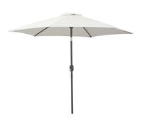 Parasol Outsunny Parasol inclinable de jardin balcon terrasse manivelle toile polyester imperméabilisée haute densité 180 g/m² Ø2,7 x 2,35H m alu crème