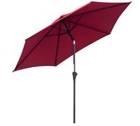 Outsunny - parasol - Métal - 260x260x235cm - Rouge vineux
