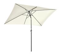 Outsunny Parasol inclinable rectangulaire 2,95×1,95×2,4 m – métal, polyester – Crème beige