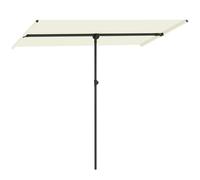 Outsunny Parasol pivotant à 180° réglable en hauteur Parasol de jardin avec mât en aluminium Parasol de marché Parasol de feuillage Parasol de balcon Parasol de balcon 150x205cm Beige