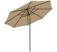 Parasol inclinable de jardin Ø 2,63 m métal polyester beige Beige G