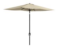 Outsunny Parasol rectangulaire inclinable 2x3 m avec manivelle toile polyester imperméabilisée haute densité 180g/m² crème