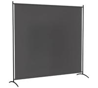 Outsunny Paravent Extérieur à Panneau Unique, Séparateur de Pièce de 180H cm avec Protection UV30+, Panneau Brise-Vue avec Base Stable pour Intérieur et Extérieur, Gris Foncé