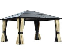 Outsunny Pavillon de luxe Pavillon de jardin Tente de réception Tente de jardin PC-Toit Alu