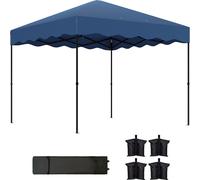 Outsunny Pavillon env.3x3m, imperméable, stable et résistant à l'hiver Pop-up Pavillon pliable avec protection UV 50+, Tente de réception pliable avec sac à roulettes, Pavillon de jardin pour camping